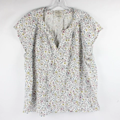St John's Bay Floral Short Sleeve Blouse Top Womens Size 1X