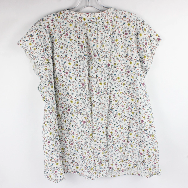 St John's Bay Floral Short Sleeve Blouse Top Womens Size 1X