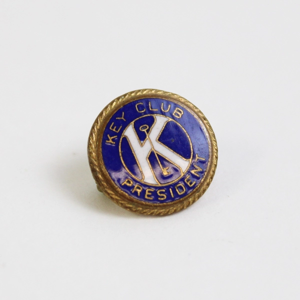 Key Club International President Hat Lapel Bag Pin