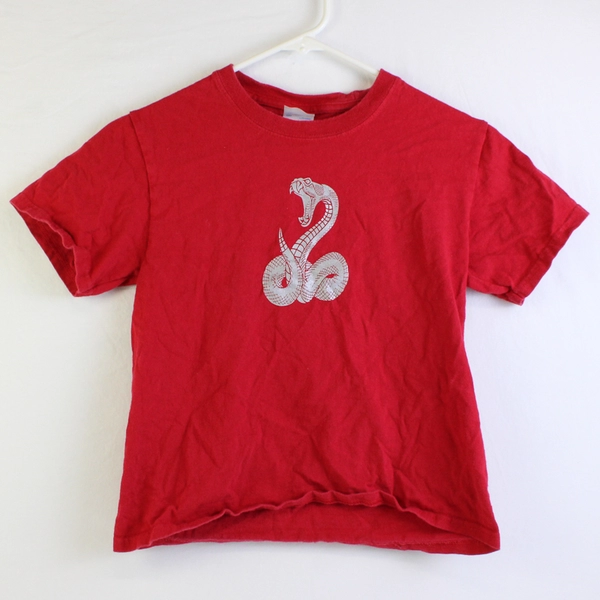 Port & Company Red Martial Arts Cotton T-Shirt Youth Size Small