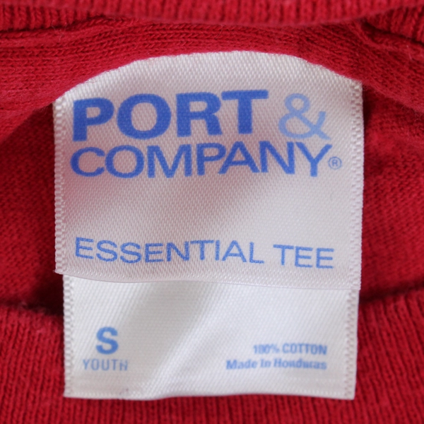 Port & Company Red Martial Arts Cotton T-Shirt Youth Size Small
