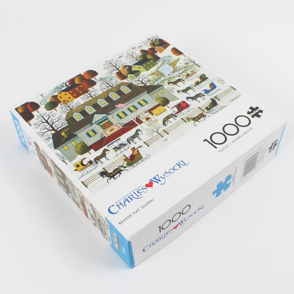 Charles Wysocki Jigsaw Puzzle Beaver Hat Tavern, 1,000 pcs. Complete