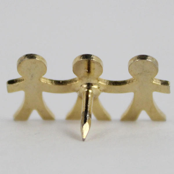 Vintage United Way Gold Tone Three People Holding Hands Lapel Pin