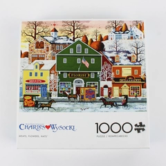 Charles Wysocki Jigsaw Puzzle Meats/Floral/Hats Shops 1,000 Pcs Complete