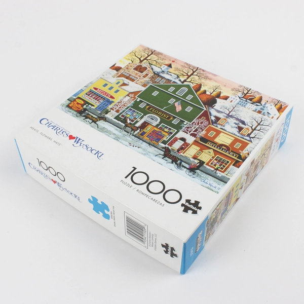 Charles Wysocki Jigsaw Puzzle Meats/Floral/Hats Shops 1,000 Pcs Complete