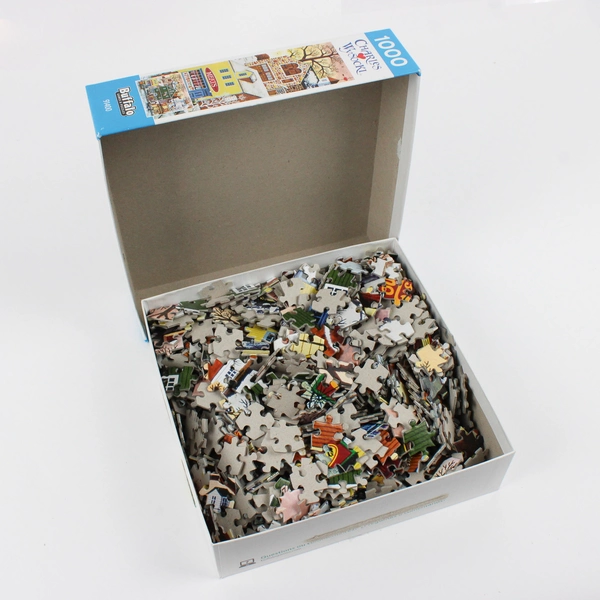 Charles Wysocki Jigsaw Puzzle Meats/Floral/Hats Shops 1,000 Pcs Complete