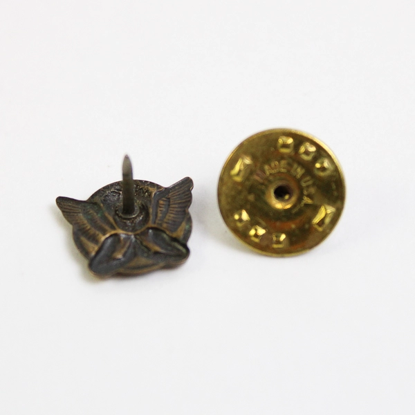 Vintage Brass Praying Angel Hat Lapel Pin