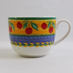 Vista Alegre Fruit Fantasy Pattern Cherries 1995 Large Ceramic Mug/Cup
