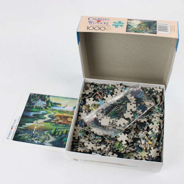 Charles Wysocki Jigsaw Puzzle Moonlight & Roses, 1,000 Pieces Complete