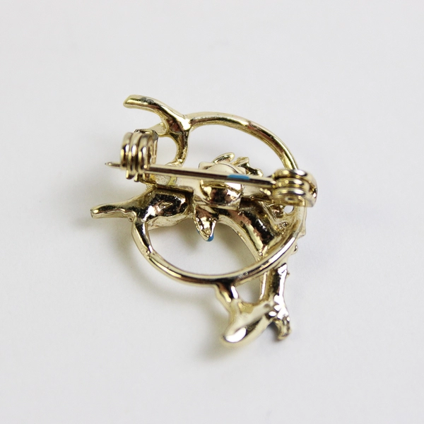 Blue and White Enamel Marlin Hat Fish Lapel Pin