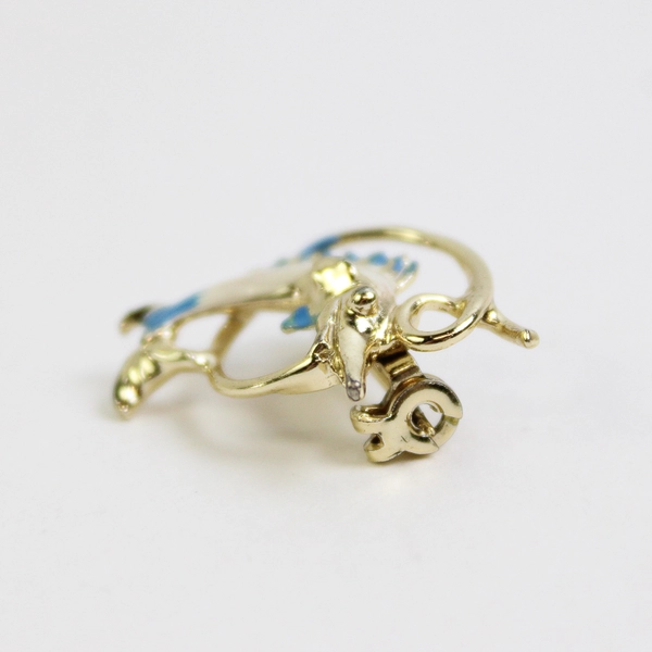 Blue and White Enamel Marlin Hat Fish Lapel Pin