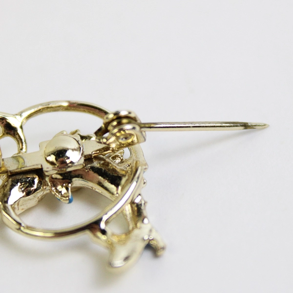 Blue and White Enamel Marlin Hat Fish Lapel Pin