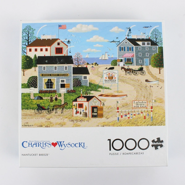 Charles Wysocki Jigsaw Puzzle Nantucket Breeze 1,000 pcs. Complete