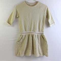 Gymboree Sparkly Cream-Colored Knit 3/4-Sleeve Dress Girls' Size M (7-8)