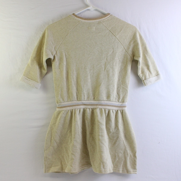Gymboree Sparkly Cream-Colored Knit 3/4-Sleeve Dress Girls' Size M (7-8)
