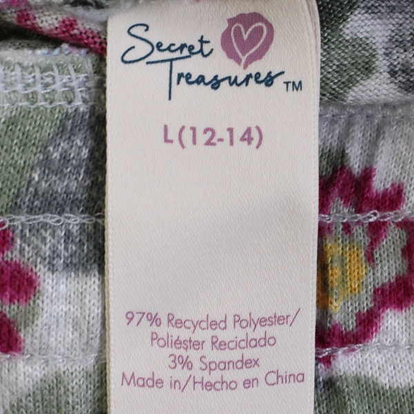 Secret Treasures Camo Floral Pattern Pajama Shorts Women's Size L (12-14)