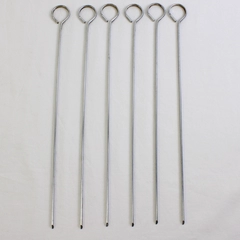 Unbranded Lot of 6 14in Metal Barbeque Cooking Skewers