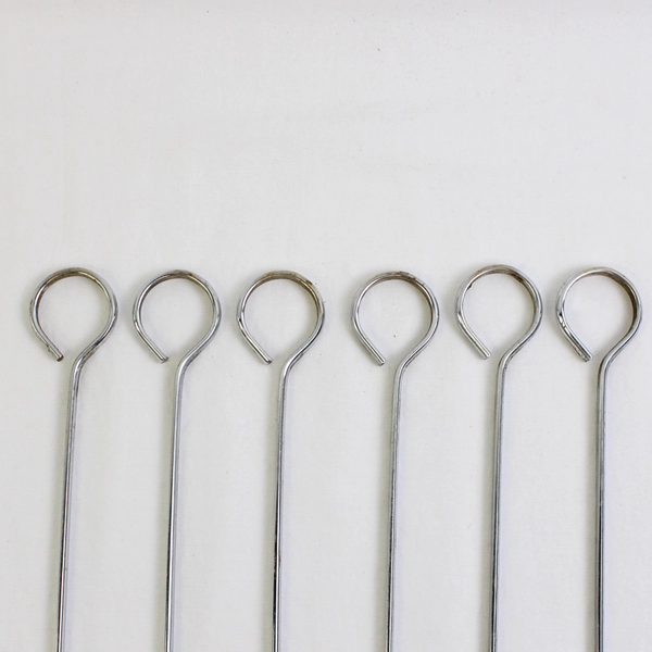 Unbranded Lot of 6 14in Metal Barbeque Cooking Skewers