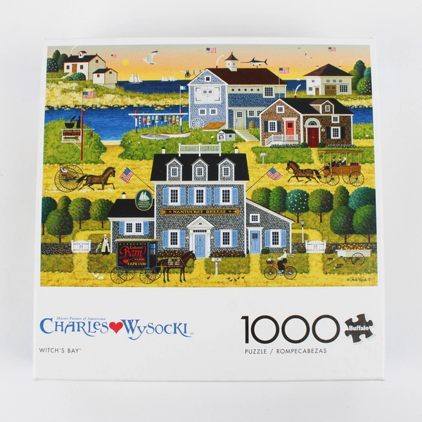 Charles Wysocki Jigsaw Puzzle Witch's Bay, 1,000 Pieces Complete