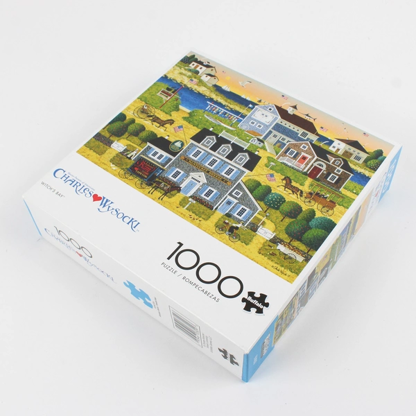 Charles Wysocki Jigsaw Puzzle Witch's Bay, 1,000 Pieces Complete