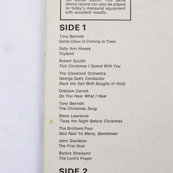 The Great Songs of Christmas by Great Artists of Our Times Various Artists LP