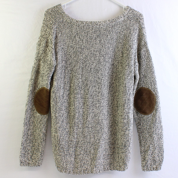 RD Style Black and White Marled Knit Pullover Sweater Women's Size Medium