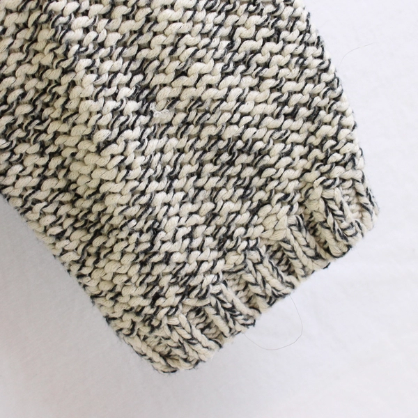 RD Style Black and White Marled Knit Pullover Sweater Women's Size Medium