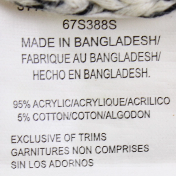 RD Style Black and White Marled Knit Pullover Sweater Women's Size Medium