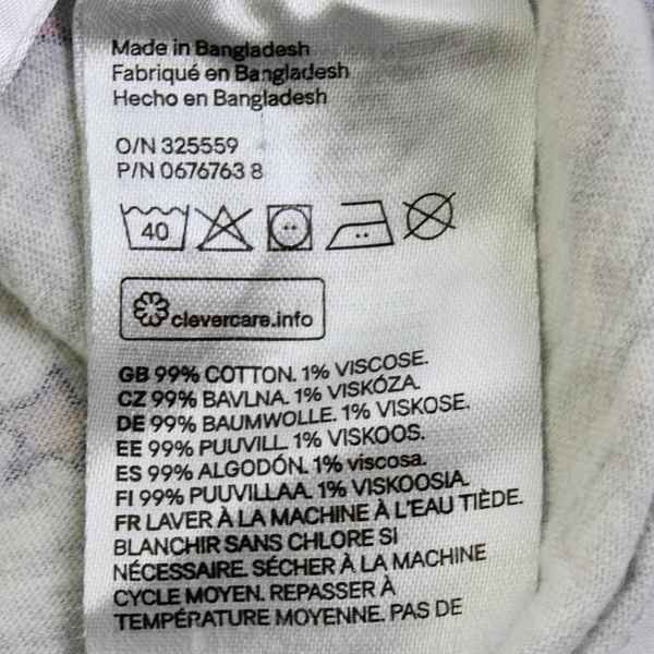 H&M Rainbow Pattern A-Line Dress Girl's Size 6-8Y FLAWED