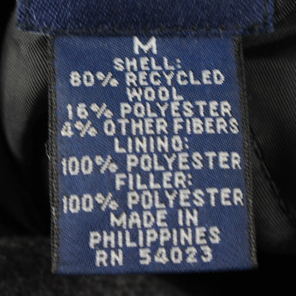 GAP Women's M Charcoal Gray Recycled Wool Hooded Full-Zip Jacket