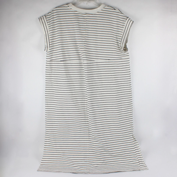 A New Day Women’s L Striped Maxi Black White Sleeveless Dress