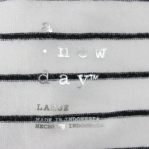 A New Day Women’s L Striped Maxi Black White Sleeveless Dress