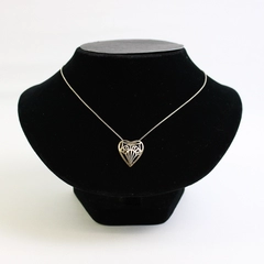 Sterling Silver 925 Mother Engraved Heart Pendant Necklace 18-20"