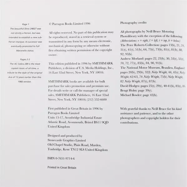 Classic Cars From Around the World Michael Bowler 1996 Hardcover