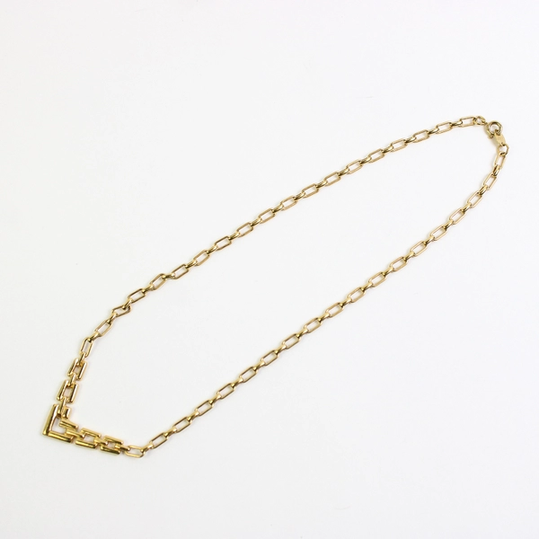 Vintage Avon Gold Tone Choker Necklace with "V" Shaped 16"