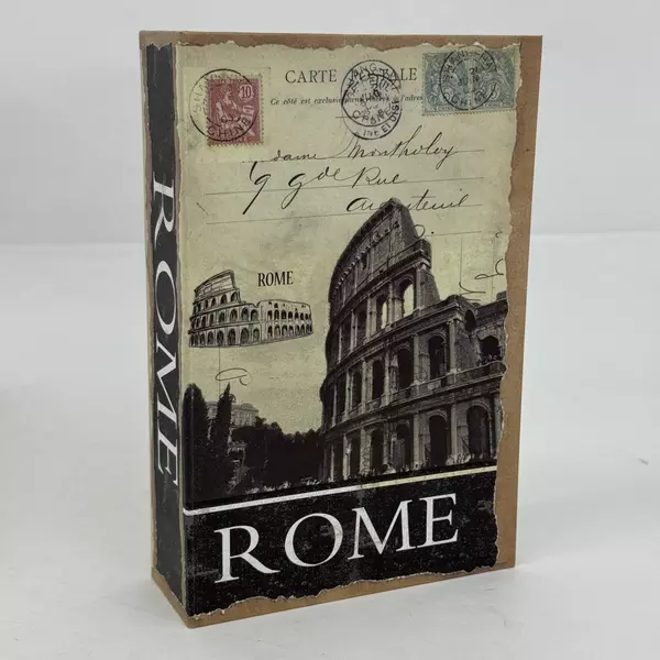 Rome Book Secret Safe Lock Box with Combination Lock for Money Cash