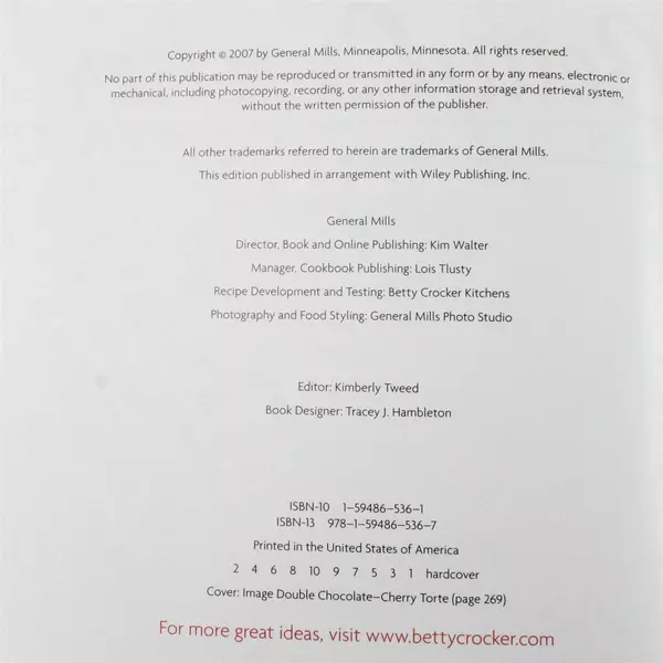 Betty Crocker Annual Recipes 2007 Hardcover Cookbook by Kimberly Tweed