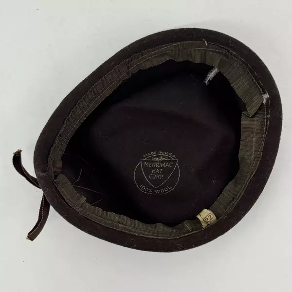 Vintage Brown Wool Merrimac Women's Hat Size 22 (Medium)