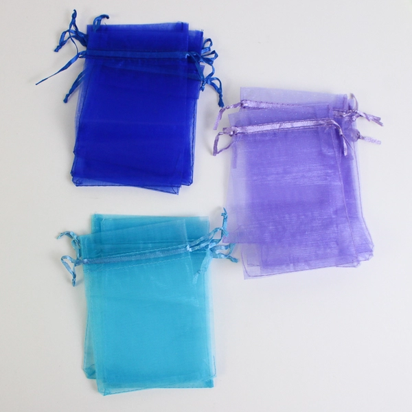 Lot of 52 Organza Drawstring Goodie Bags Party Favors