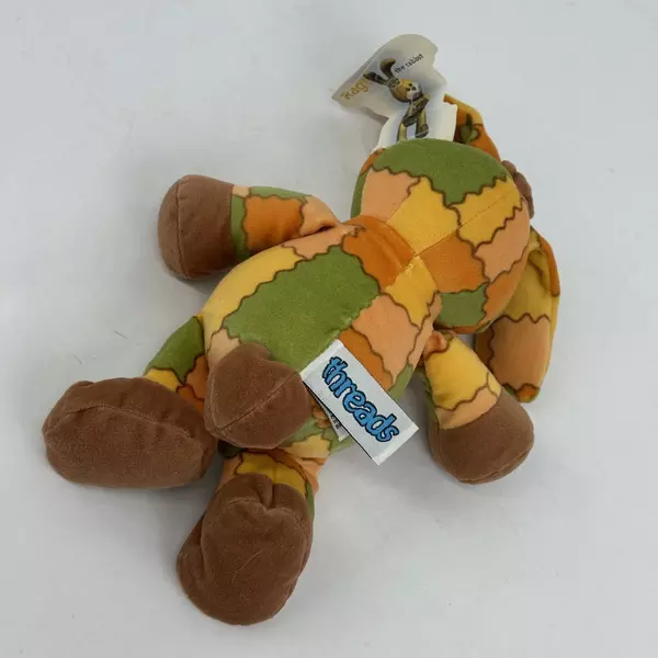 Gund Threads Rags the Rabbit Plush Plush Animal Orange Green Patchwork With Tags