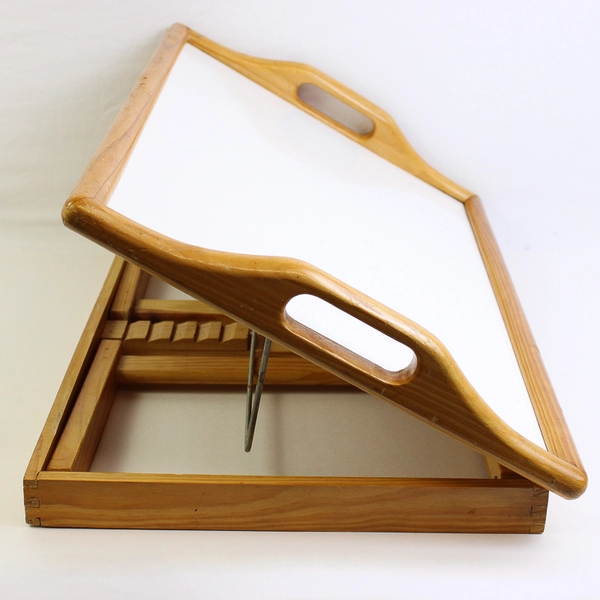 Wood Folding Lap Serving Tray Desk Bed Tea Breakfast Dinner TV Table Top