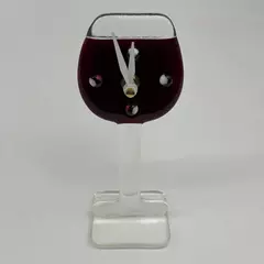 Wine Glass Shaped Battery Operated Desk Clock Works