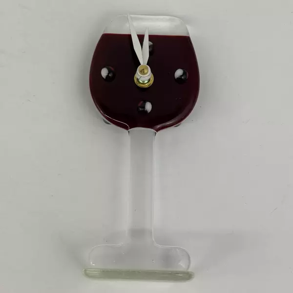 Wine Glass Shaped Battery Operated Desk Clock Works