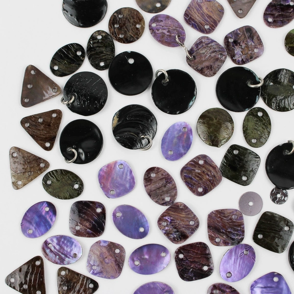 Lot of 1/2" Mollusk Shell Buttons DIY Sewing Jewelry Making Various Colors