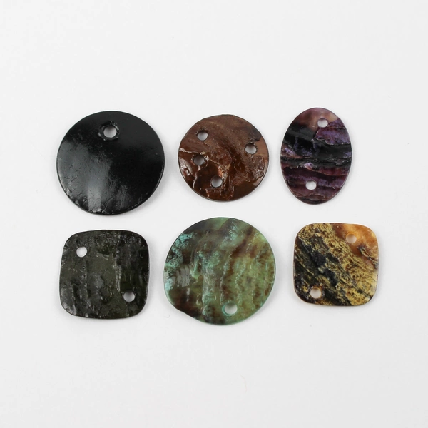 Lot of 1/2" Mollusk Shell Buttons DIY Sewing Jewelry Making Various Colors