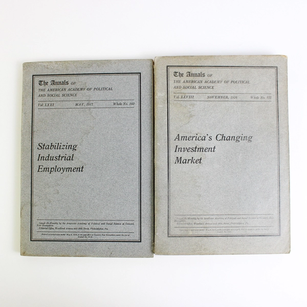 Antique Lot of 5 The American Academy of Political & Social Science PB 1912-1917