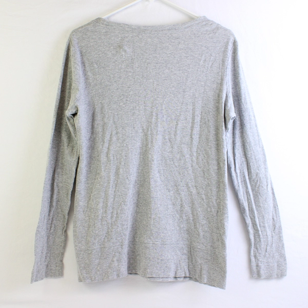 Lands End Women's M Gray 100% Cotton Cardigan