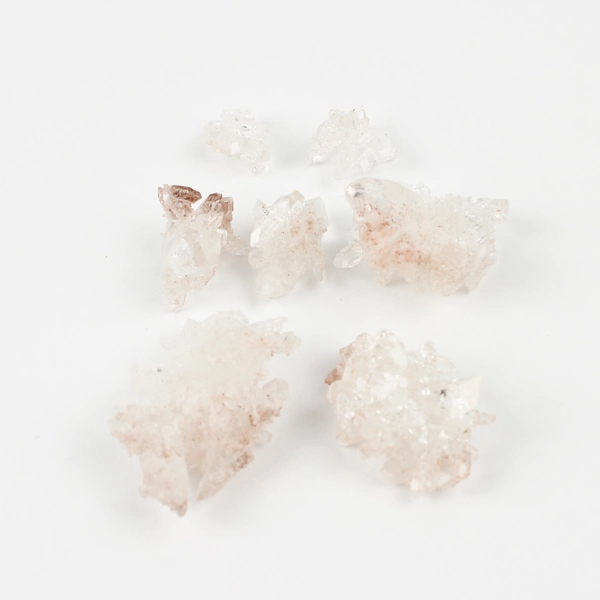 Lot of 7 Small Clear Colorless Apophyllite Crystal Clusters 22 Grams