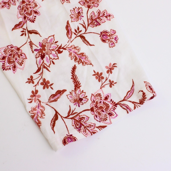 Croft & Barrow Women's L Red and White Floral Blouse