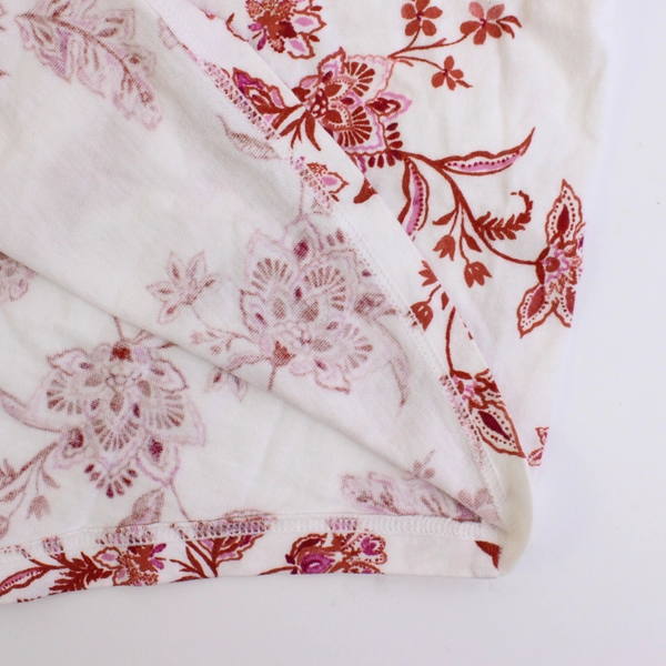 Croft & Barrow Women's L Red and White Floral Blouse